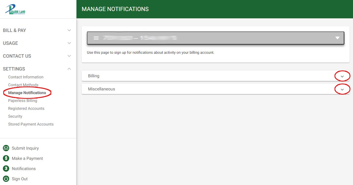 Manage Notifications