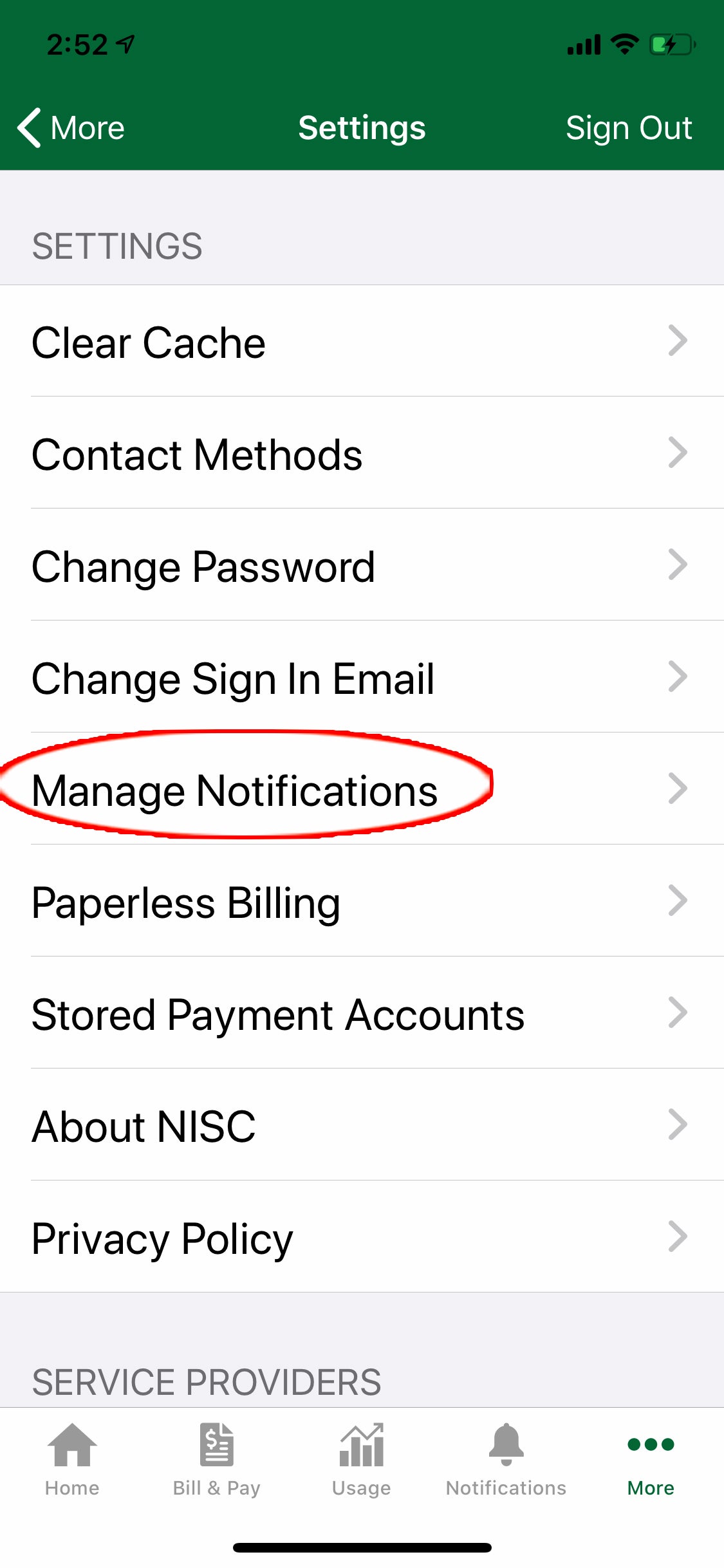 Manage Notifications